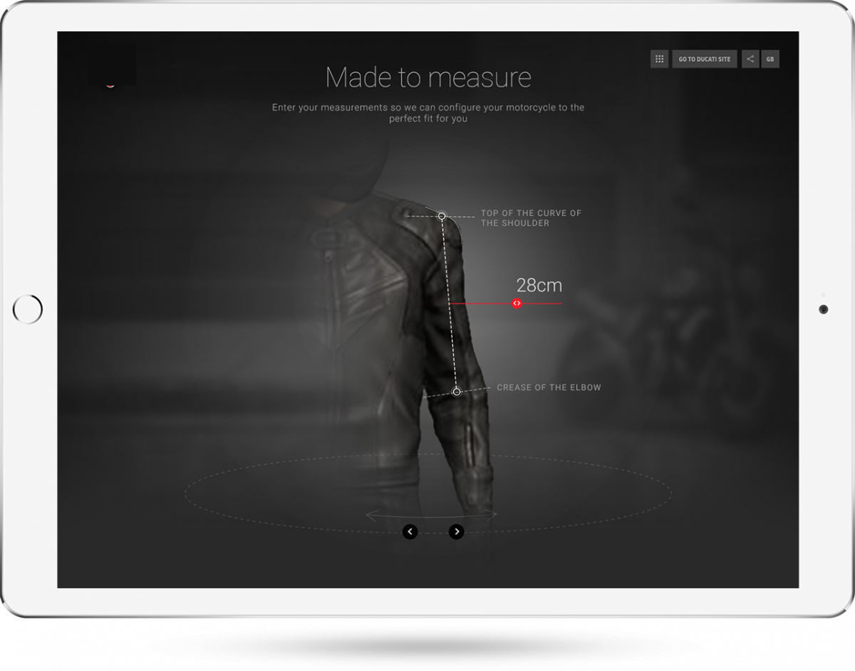 The app provides lean angles, knee angles and much more